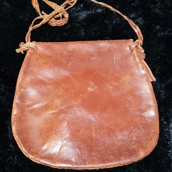 VTG Tooled Leather Hippie BoHo Shoulder Bag - Picture 2 of 8